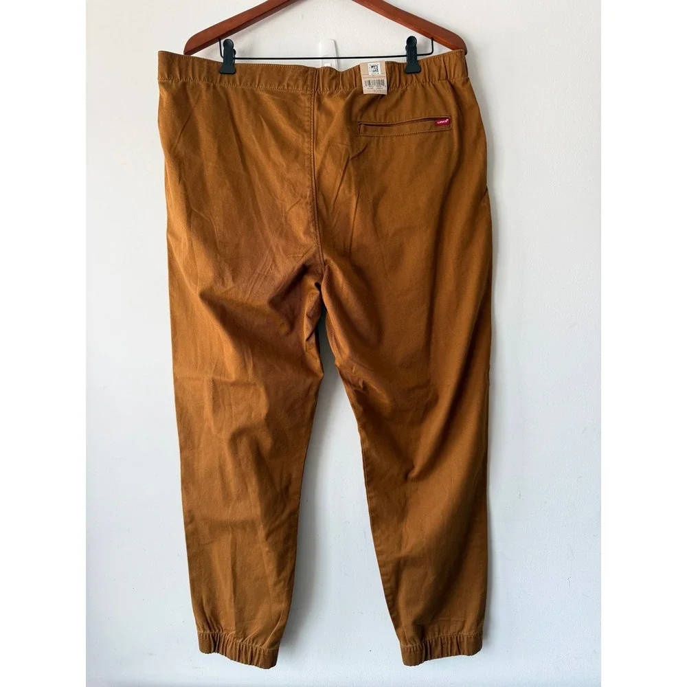 Levis XX Chino Jogger Mens XL Brown Tobacco Stretch Tapered Leg Pants NWT